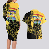 Quezon Province Couples Matching Long Sleeve Bodycon Dress and Hawaiian Shirt Cocolandia Philippines Turtle