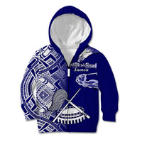 Polynesian Pride American Samoa Kid Hoodie July 4 Independence Day LT14 Zip Hoodie Blue - Polynesian Pride