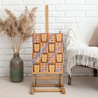 Aloha Hawaii Tiki Palaka Motifs Canvas Wall Art Honohono Lei Orange Elegant Vibes LT14 - Polynesian Pride