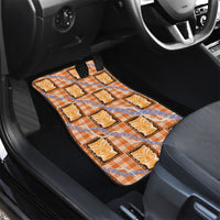 Aloha Hawaii Tiki Palaka Motifs Car Mats Honohono Lei Orange Elegant Vibes LT14 - Polynesian Pride