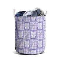 Aloha Hawaii Tiki Palaka Motifs Laundry Basket Honohono Lei Purple Elegant Vibes LT14 - Polynesian Pride