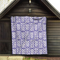 Aloha Hawaii Tiki Palaka Motifs Quilt Honohono Lei Purple Elegant Vibes LT14 - Polynesian Pride