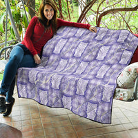 Aloha Hawaii Tiki Palaka Motifs Quilt Honohono Lei Purple Elegant Vibes LT14 - Polynesian Pride