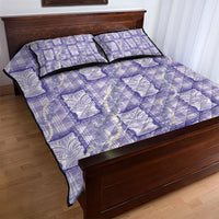 Aloha Hawaii Tiki Palaka Motifs Quilt Bed Set Honohono Lei Purple Elegant Vibes LT14 - Polynesian Pride