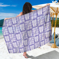 Aloha Hawaii Tiki Palaka Motifs Sarong Honohono Lei Purple Elegant Vibes LT14 One Size 44 x 66 inches Purple - Polynesian Pride