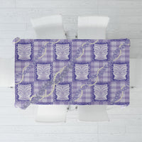 Aloha Hawaii Tiki Palaka Motifs Tablecloth Honohono Lei Purple Elegant Vibes LT14 Purple - Polynesian Pride