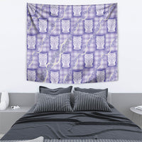 Aloha Hawaii Tiki Palaka Motifs Tapestry Honohono Lei Purple Elegant Vibes LT14 - Polynesian Pride