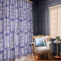 Aloha Hawaii Tiki Palaka Motifs Window Curtain Honohono Lei Purple Elegant Vibes LT14 - Polynesian Pride