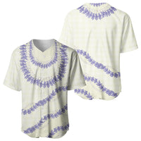 Hawaii Honohono Palaka Motifs Baseball Jersey Hawaiian Orchid Lei