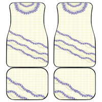 Hawaii Honohono Palaka Motifs Car Mats Hawaiian Orchid Lei