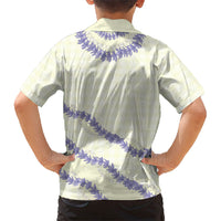 Hawaii Honohono Palaka Motifs Family Matching Off The Shoulder Long Sleeve Dress and Hawaiian Shirt Hawaiian Orchid Lei LT14 - Polynesian Pride