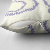 Hawaii Honohono Palaka Motifs Pillow Cover Hawaiian Orchid Lei