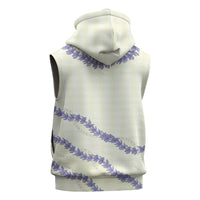 Hawaii Honohono Palaka Motifs Sleeveless Hoodie Hawaiian Orchid Lei LT14 - Polynesian Pride