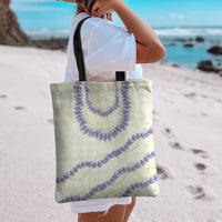 Hawaii Honohono Palaka Motifs Tote Bag Hawaiian Orchid Lei LT14 - Polynesian Pride