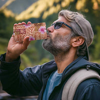 Orange Hawaii Hibiscus With Tropical Flowers Motifs 4 in 1 Can Cooler Tumbler - Polynesian Pride