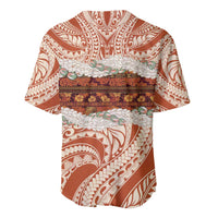 Aloha Hawaii Mikioi Lei Baseball Jersey Beige Tropical Flower Pattern LT14 - Polynesian Pride