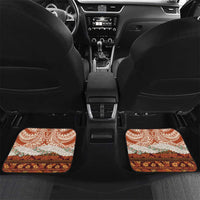 Aloha Hawaii Mikioi Lei Car Mats Beige Tropical Flower Pattern - Polynesian Pride