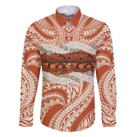 Aloha Hawaii Mikioi Lei Family Matching Short Sleeve Bodycon Dress and Hawaiian Shirt Beige Tropical Flower Pattern - Polynesian Pride