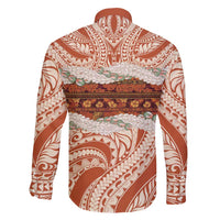 Aloha Hawaii Mikioi Lei Family Matching Tank Maxi Dress and Hawaiian Shirt Beige Tropical Flower Pattern - Polynesian Pride