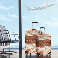 Aloha Hawaii Mikioi Lei Luggage Cover Beige Tropical Flower Pattern - Polynesian Pride