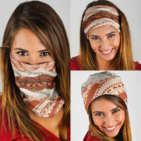 Aloha Hawaii Mikioi Lei Neck Gaiter Beige Tropical Flower Pattern - Polynesian Pride