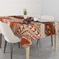 Aloha Hawaii Mikioi Lei Tablecloth Beige Tropical Flower Pattern - Polynesian Pride