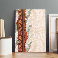 Aloha Hawaii Mikioi Lei Canvas Wall Art Cattail Red Tropical Flower Pattern LT14 - Polynesian Pride