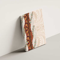 Aloha Hawaii Mikioi Lei Canvas Wall Art Cattail Red Tropical Flower Pattern LT14 - Polynesian Pride
