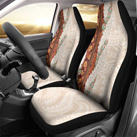 Aloha Hawaii Mikioi Lei Car Seat Cover Cattail Red Tropical Flower Pattern - Polynesian Pride
