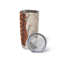 Aloha Hawaii Mikioi Lei Tumbler Cup Cattail Red Tropical Flower Pattern - Polynesian Pride