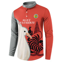 Custom Nouvelle-Caledonie Football Button Sweatshirt Allez Les Cagous Simple Style