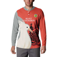 Custom Nouvelle-Caledonie Football Button Sweatshirt Allez Les Cagous Simple Style