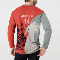 Custom Nouvelle-Caledonie Football Button Sweatshirt Allez Les Cagous Simple Style