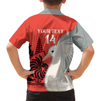 Custom Nouvelle-Caledonie Football Kid Hawaiian Shirt Allez Les Cagous Simple Style