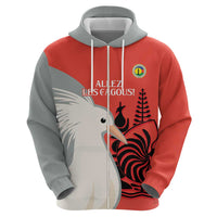 Custom Nouvelle-Caledonie Football Zip Hoodie Allez Les Cagous Simple Style
