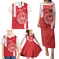 Custom Tahiti Football Family Matching Puletasi and Hawaiian Shirt Go Toa Aito LT14 - Polynesian Pride