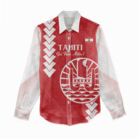 Custom Tahiti Football Women Casual Shirt Go Toa Aito LT14 - Polynesian Pride