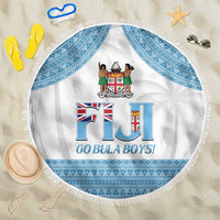 Custom Fiji Tapa Football Beach Blanket Go Bula Boy!