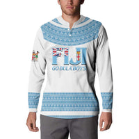 Custom Fiji Tapa Football Button Sweatshirt Go Bula Boy! LT14 - Polynesian Pride