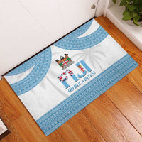 Custom Fiji Tapa Football Rubber Doormat Go Bula Boy!
