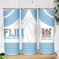Custom Fiji Tapa Football Skinny Tumbler Go Bula Boy!