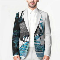 New Zealand Silver Fern Curling Personalised Blazer Aotearoa Kiwi Ponga Paua Shell Version LT14 - Polynesian Pride