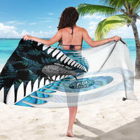 New Zealand Silver Fern Curling Personalised Sarong Aotearoa Kiwi Ponga Paua Shell Version LT14 - Polynesian Pride