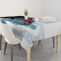 New Zealand Silver Fern Curling Personalised Tablecloth Aotearoa Kiwi Ponga Paua Shell Version LT14 - Polynesian Pride