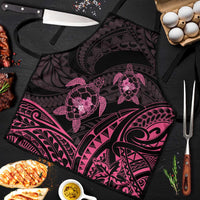 Pink Black Polynesia Floral Sea Turtle Apron - Polynesian Pride