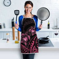 Pink Black Polynesia Floral Sea Turtle Apron - Polynesian Pride