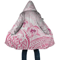 Pink White Polynesia Floral Sea Turtle Cloak - Polynesian Pride