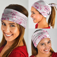 Pink White Polynesia Floral Sea Turtle Neck Gaiter - Polynesian Pride