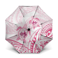 Pink White Polynesia Floral Sea Turtle Umbrella - Polynesian Pride