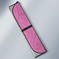 Custom New Zealand Silver Fern Rugby 2025 Auto Sun Shade All Black Aotearoa Maori Pink - Polynesian Pride